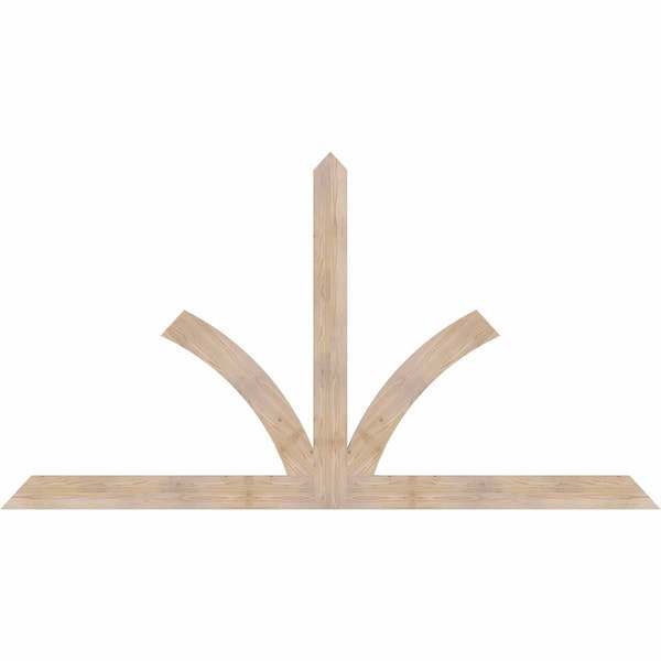 Ekena Millwork Richland Smooth Timber Gable Bracket, Douglas Fir, 108"W x 58"H x 1 1/2"D x 5 1/2"F, 13/12 Pitch GBW108X58X0206RIC00SDF - main